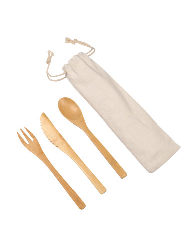 Bamboo cutlery set NATURAL TRIP