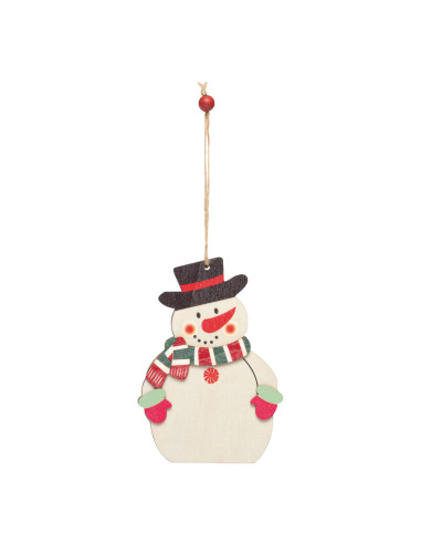 Colgante/Regalo, árbol de navidad WOODEN SNOWI