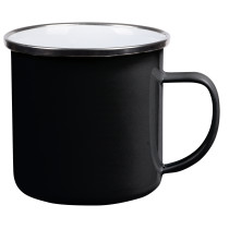 Taza esmaltada VINTAGE CUP negra